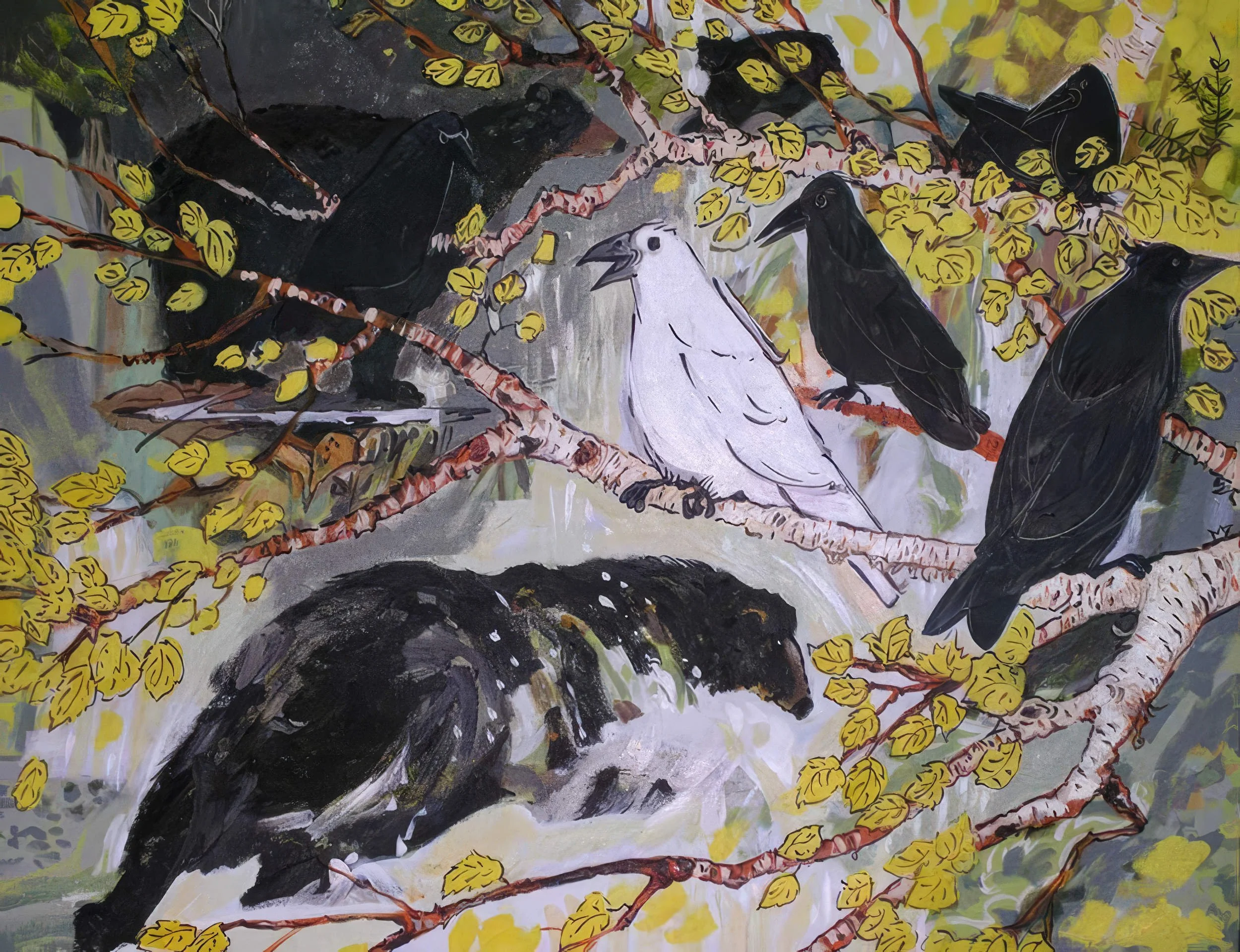 Marr Creek Crows 2012
West Van Crows Series
Acrylic on Canvas
28” x 36”
2012
— SOLD —