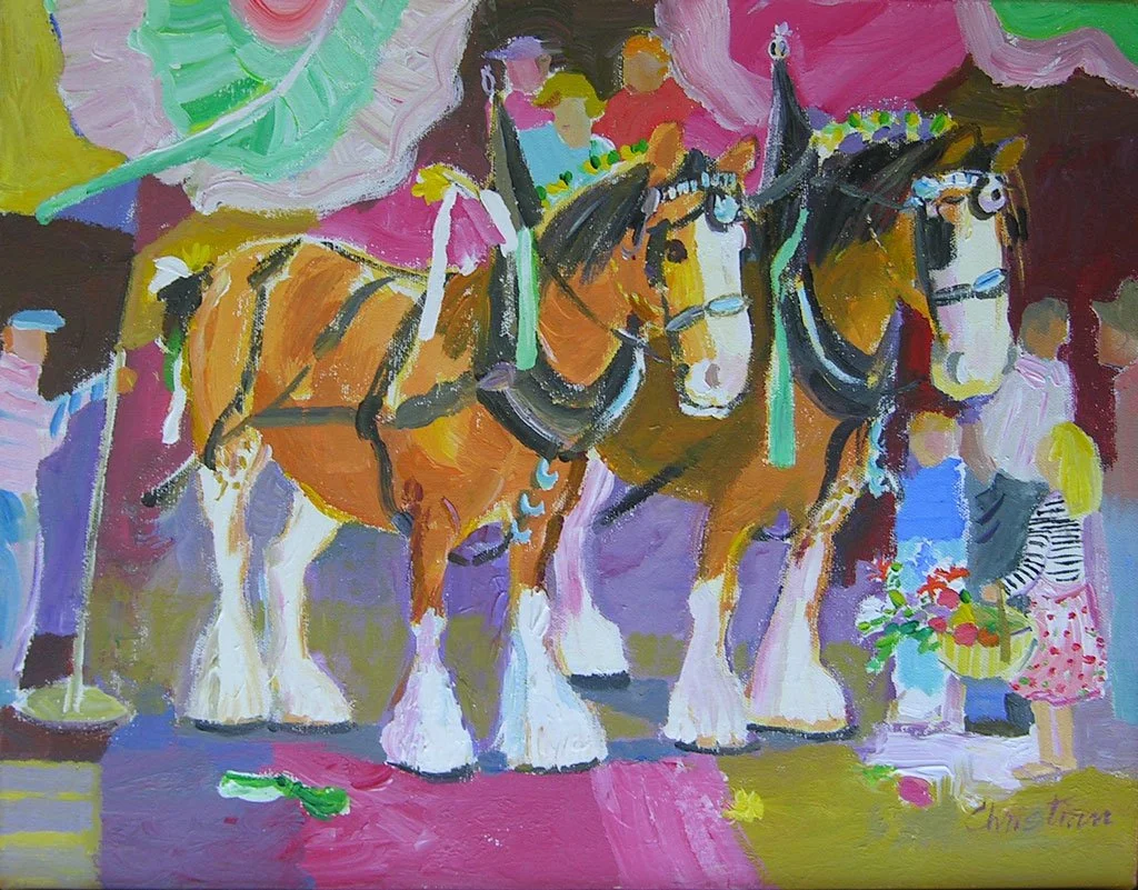  A Fair Offering 
Draft Horse Series
Acrylic on Canvas
14” x 18”
2002
— Private Sale from Artist's Collection 2026 —
