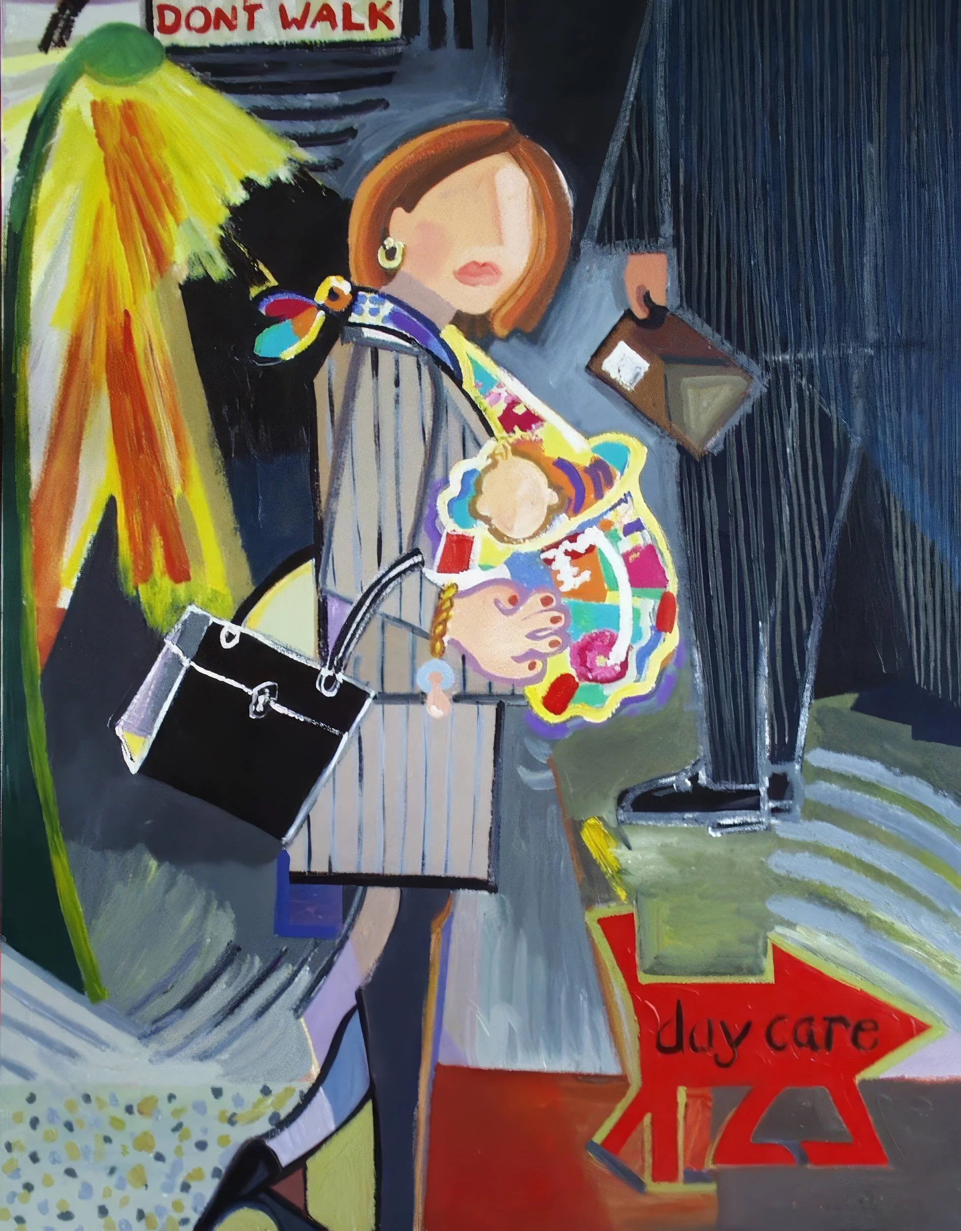 On the Corner of Walk Don't Walk
Modern Woman Series
Watercolour + Oil Pastel + Wax Crayon
36” x 48”
2002
— SOLD —