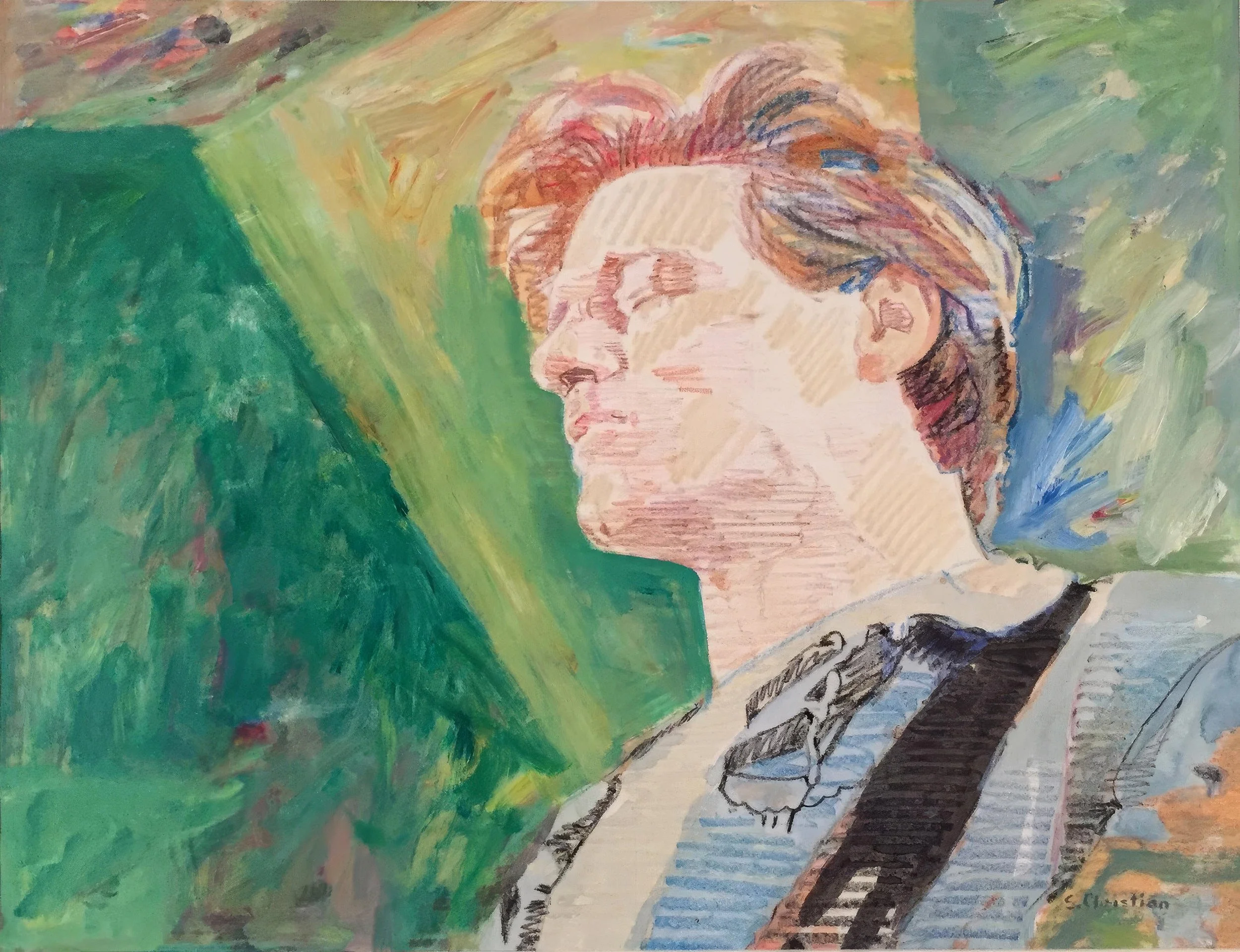 ,strong Don’t Tell Me It Isn't Worth Fighting For
Rock Poets and Prophets Series
Watercolour and Oil Pastel and Wax Crayon
39” x 48”
1992
— SOLD —