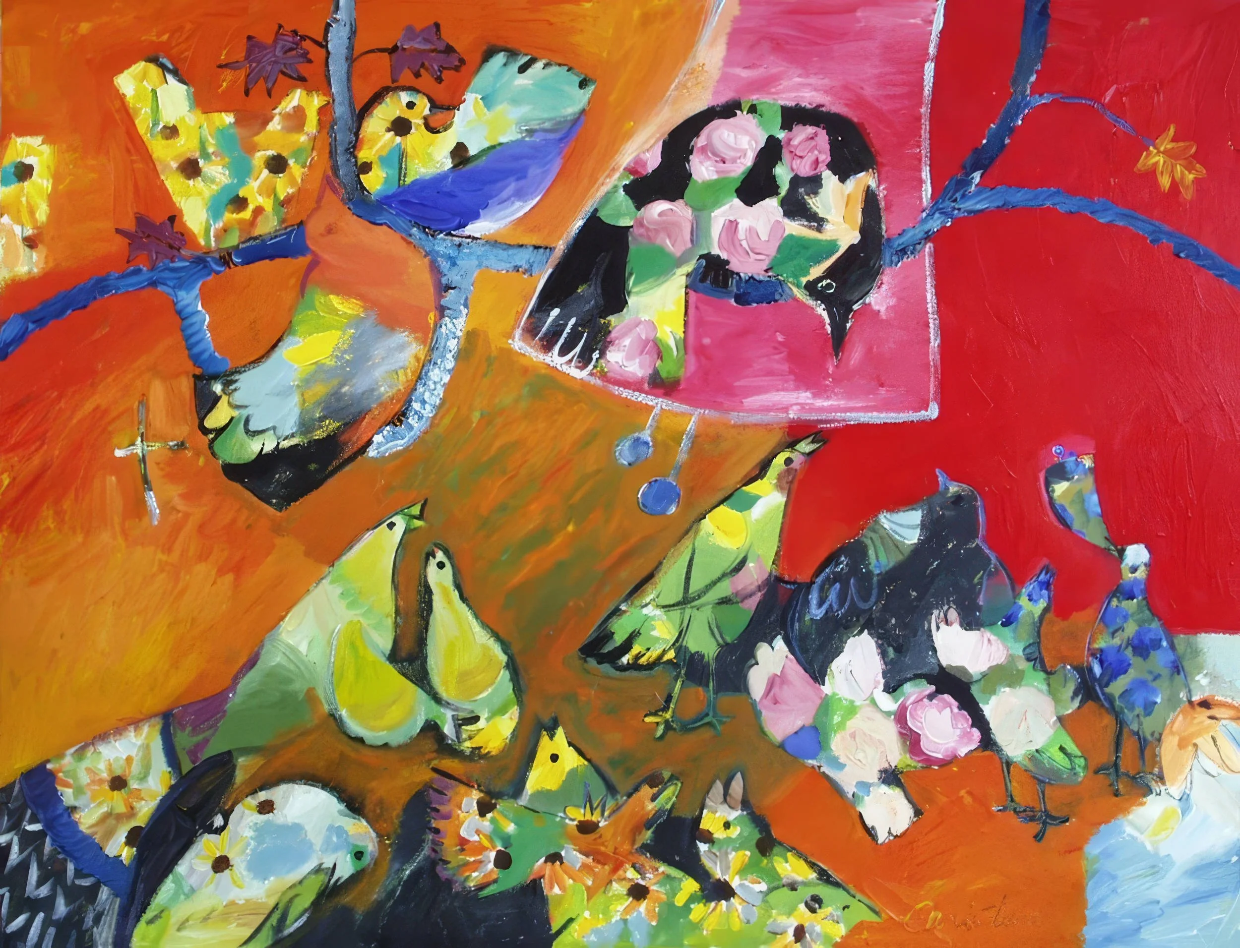 Ring the Bell for Fall Crows
Wild in the City Series
Acrylic
36” x 48”
2002
— SOLD —