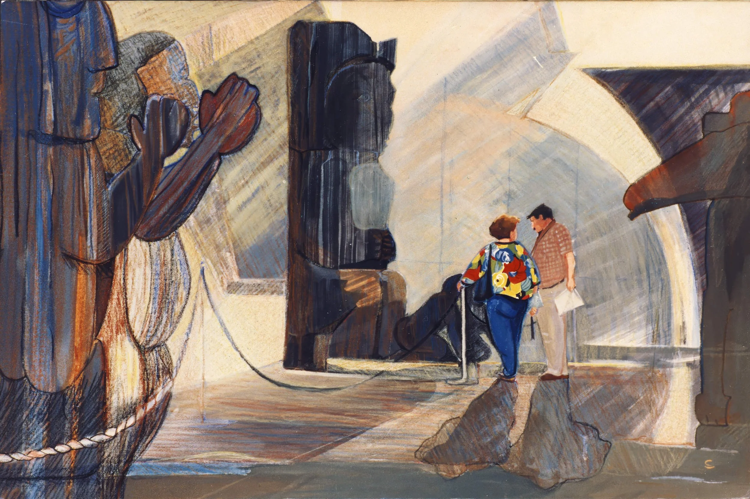 Modern Man Views the Primitive
Monuments and Pedestals Series
Mixed Media
34” x 50”
1987
— SOLD —