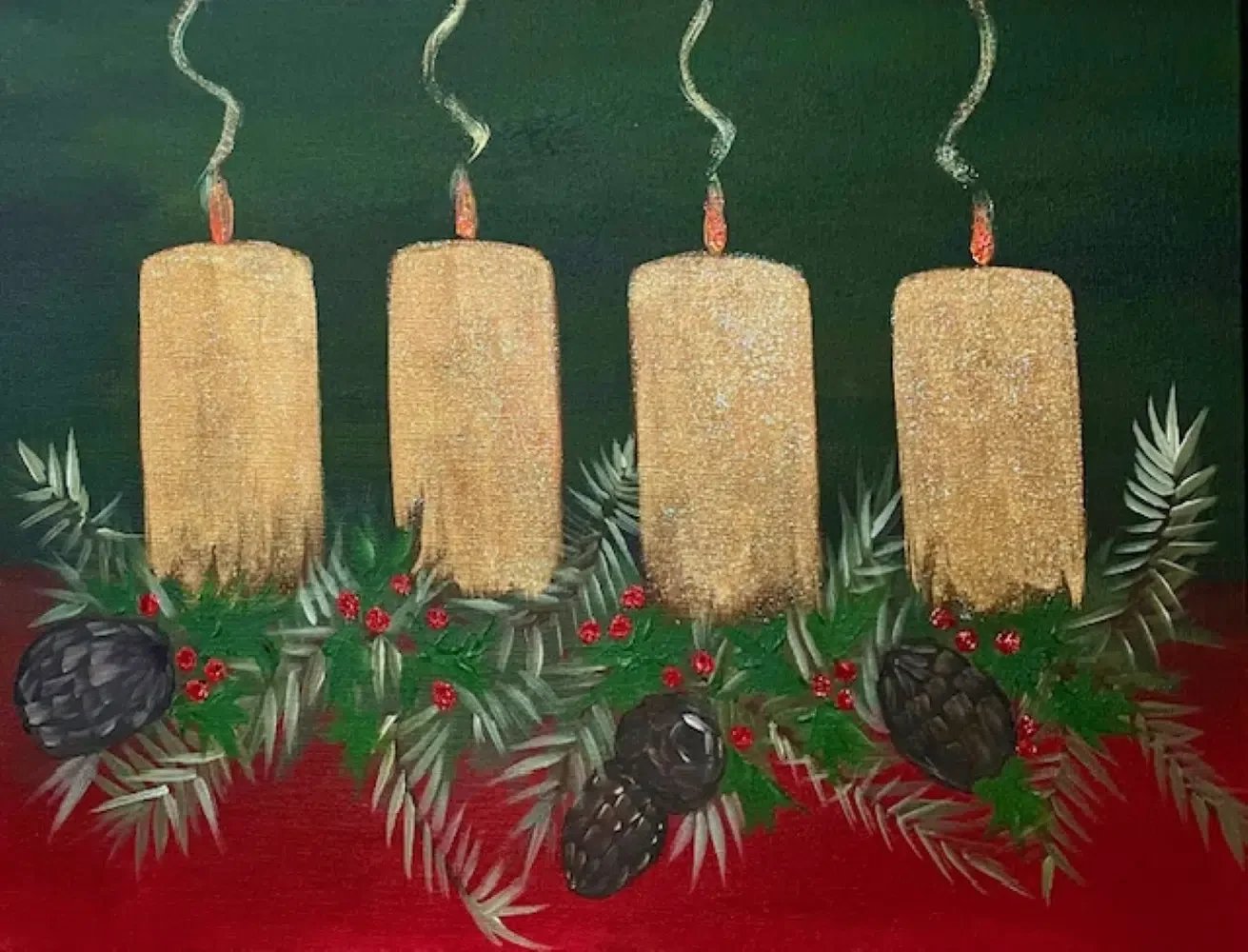Day 7 - Paint &amp; Sip - Cozy candles