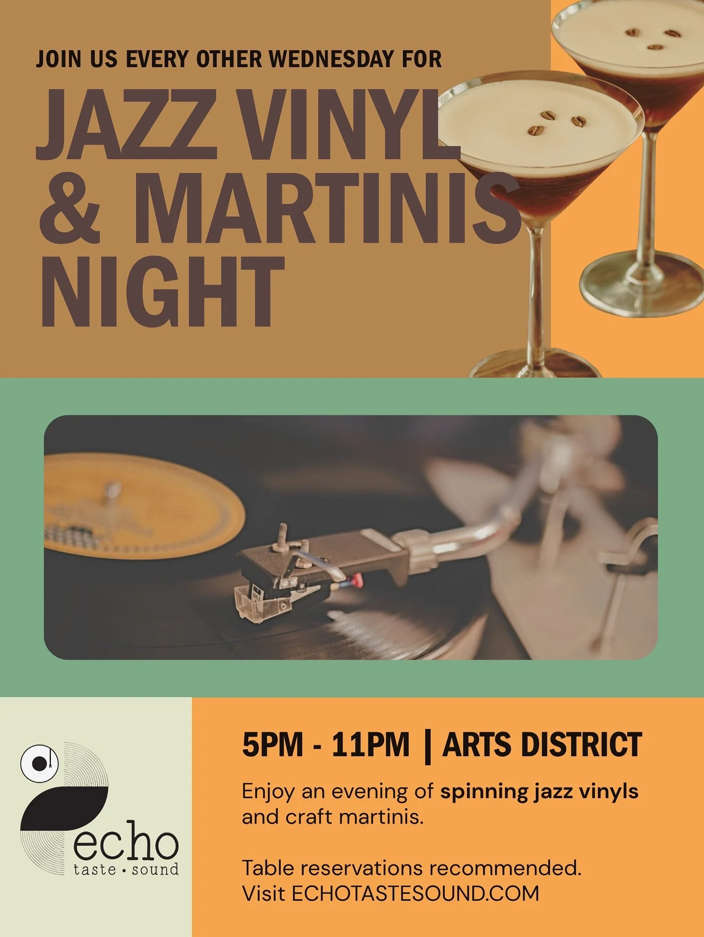 β¨ Two ways to JAZZ up your week β¨
ποΈAlternating weekly — same groove, new mood.π§‘
πΆ Jazz on Wax
π· Jazz on Live
πΈ Martinis Always
π Spin nights — curated rare jazz vinyls on rotation.
For Table Reservations
Cocktail + Snack Menu
EC