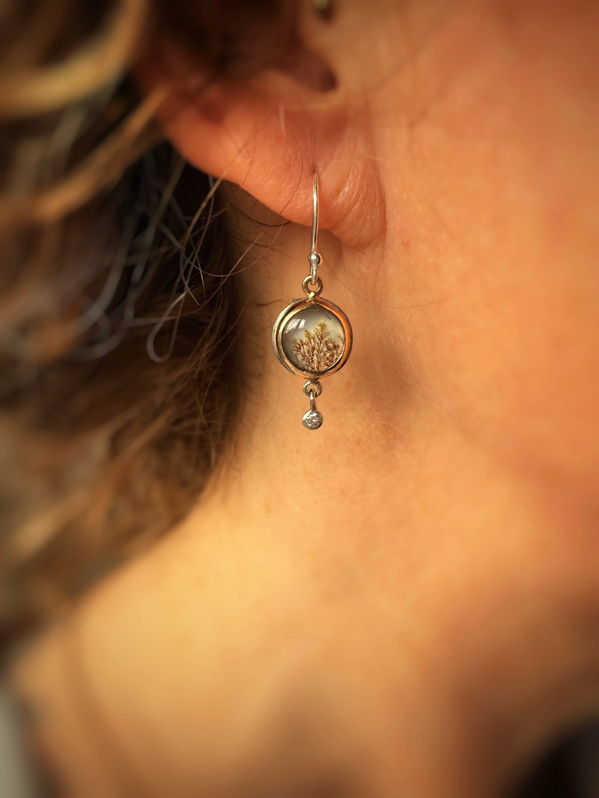 Dendritic delicate earrings