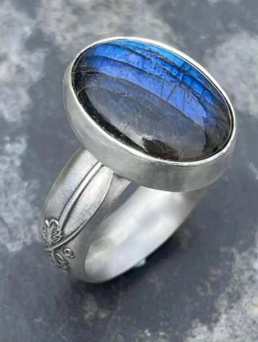 Labradorite statment ring