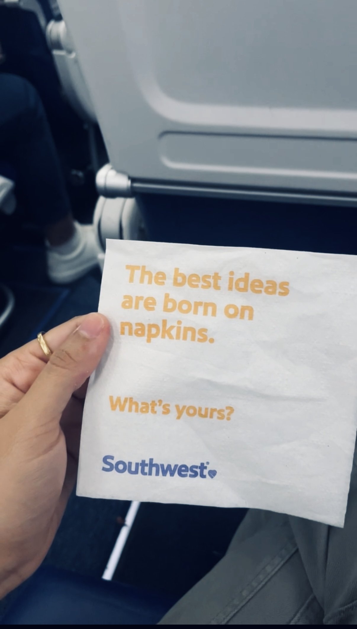 Ideate โ๏ธ The idea of using content smartly to make the passenger's journey worthwhile always stands out on Southwest flights!