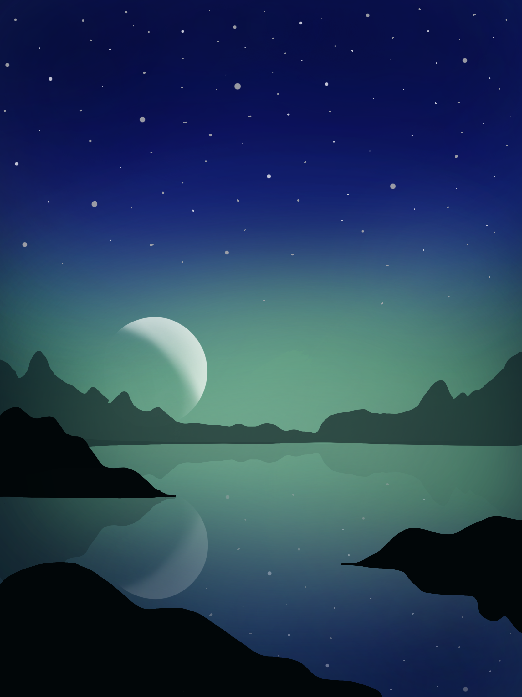 Exploring Procreate 🖼️ Every piece of art has a process, tried digital for the first time.