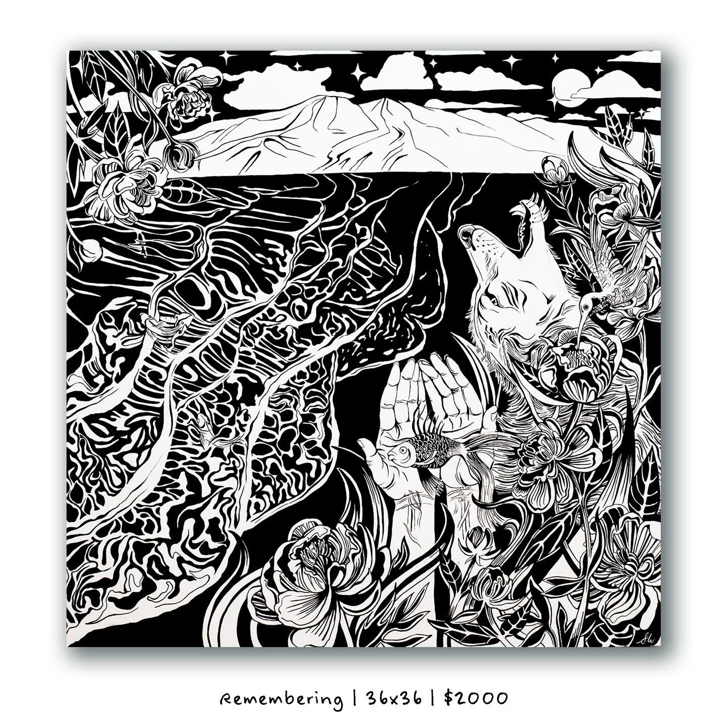 ART FOR SALE! My work is currently on displayed at @theheartsalon in Richmond district, San Francisco CA. All work on sale is gouache on paper, on a cradle canvas. If you are interested in purchasing, send me a message. If you are not able to pick up