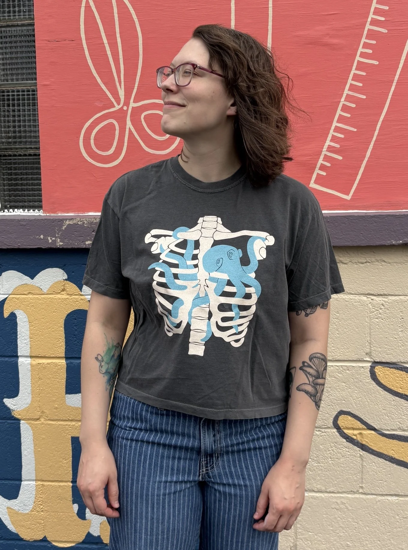 Octopus Ribcage T-Shirt (Crop)