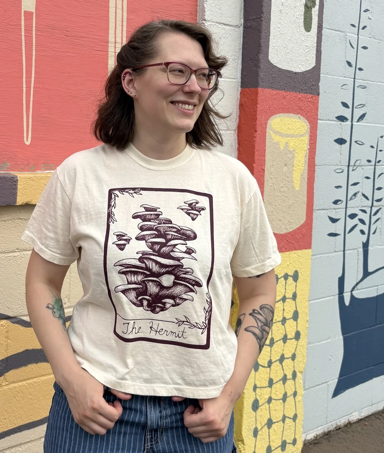 The Hermit Tarot Card Cropped T-Shirt