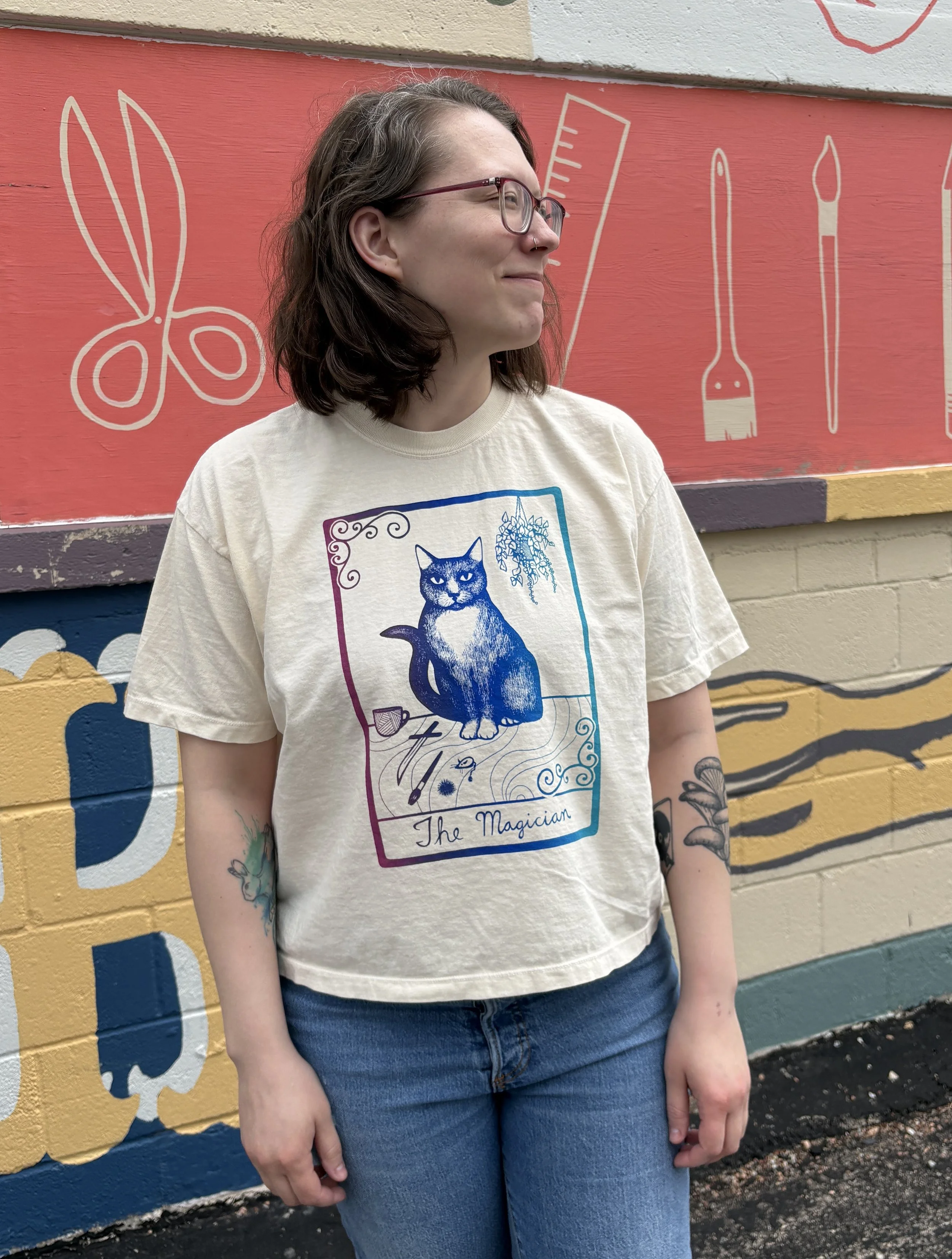 The Magician Tarot Card Cropped T-Shirt