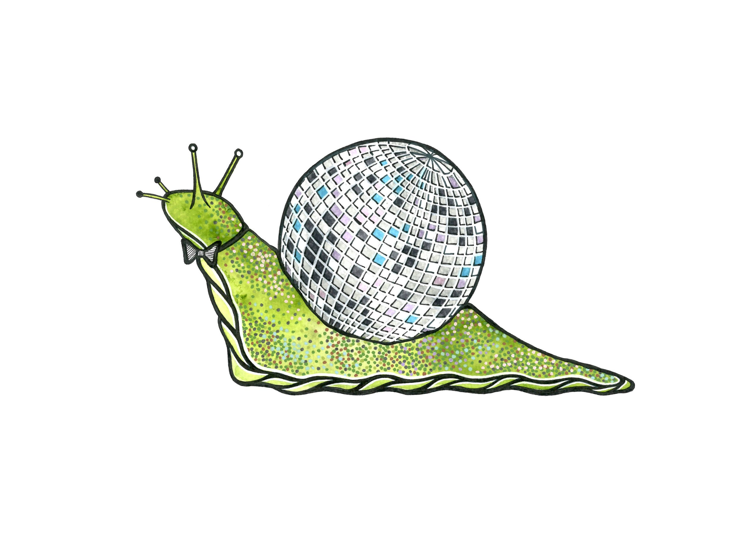 Disco Snail Print (6x8)