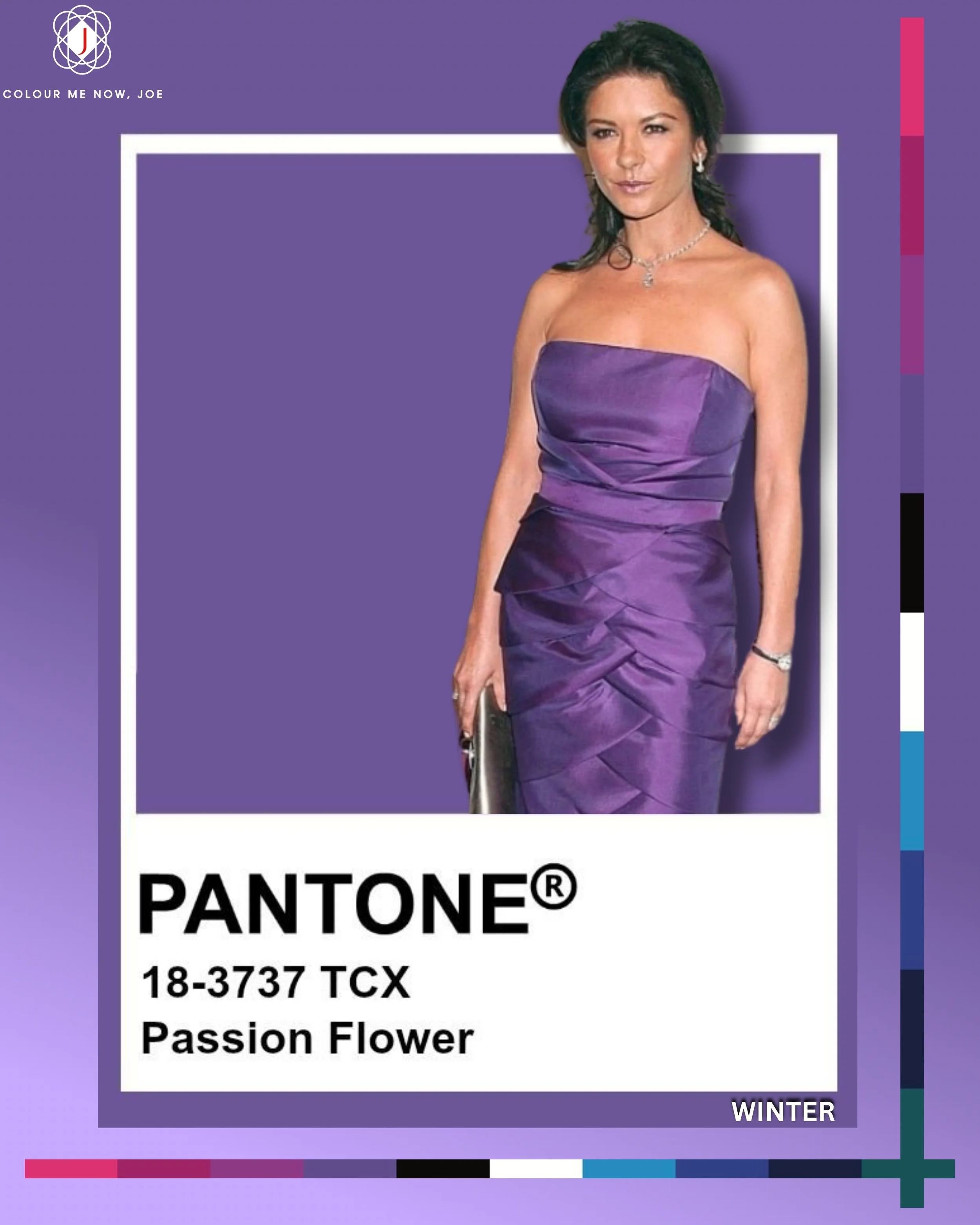Pantone's Passion Flower is a deep, purplish-pink shade with undertones of fuchsia. This is one of the Spring/Summer 2025 colours, which you will see this season too often. It is a rich, elegant and a vibrant hue, definitely sophisticated one.
Perf