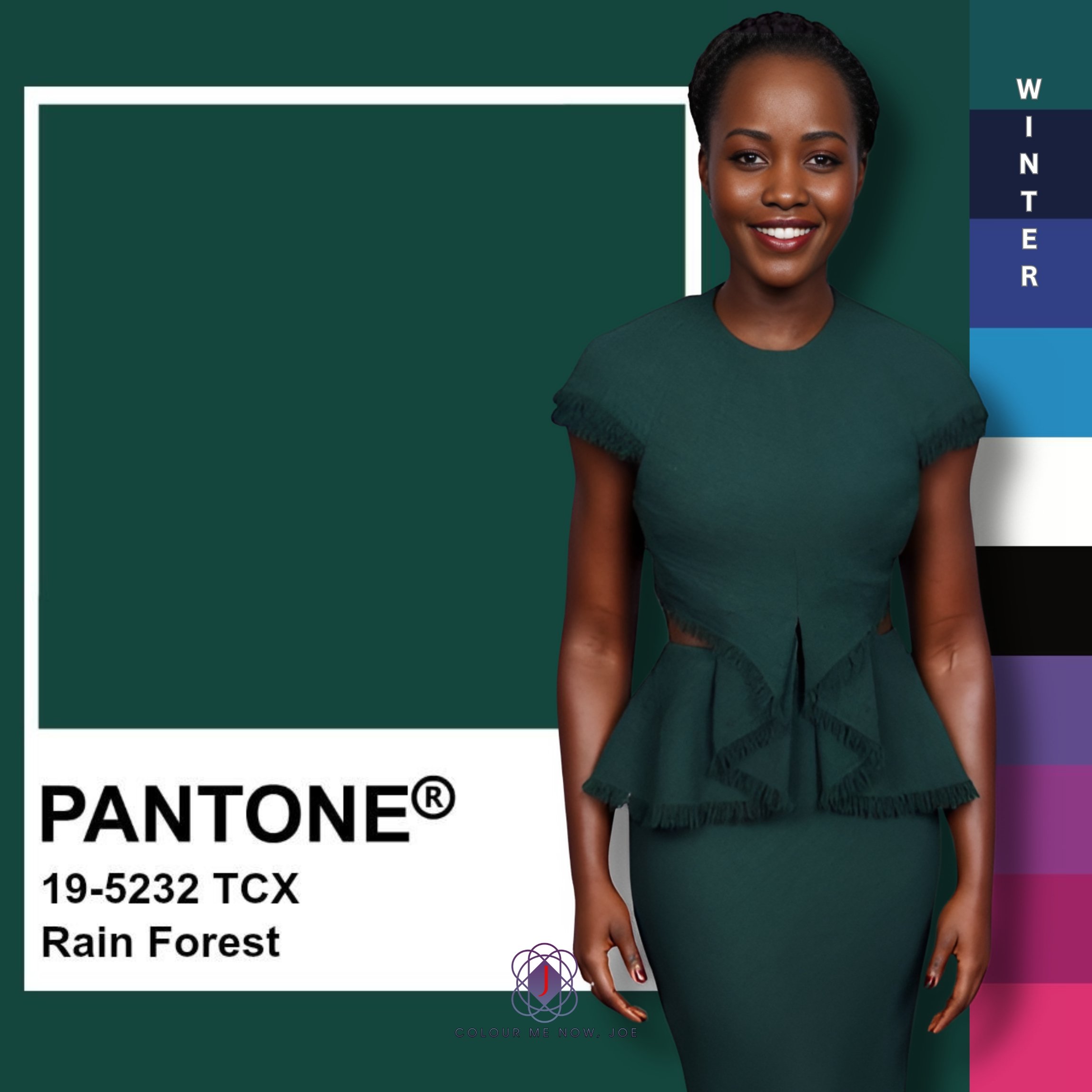 Pantone's Rain Forest, is a rich, deep green. It embodies the serenity and vibrancy of nature, embodying vitality and growth.
To create a clean and fresh look, pair it with crisp white. You can pair with navy or teal to create a striking contrast or