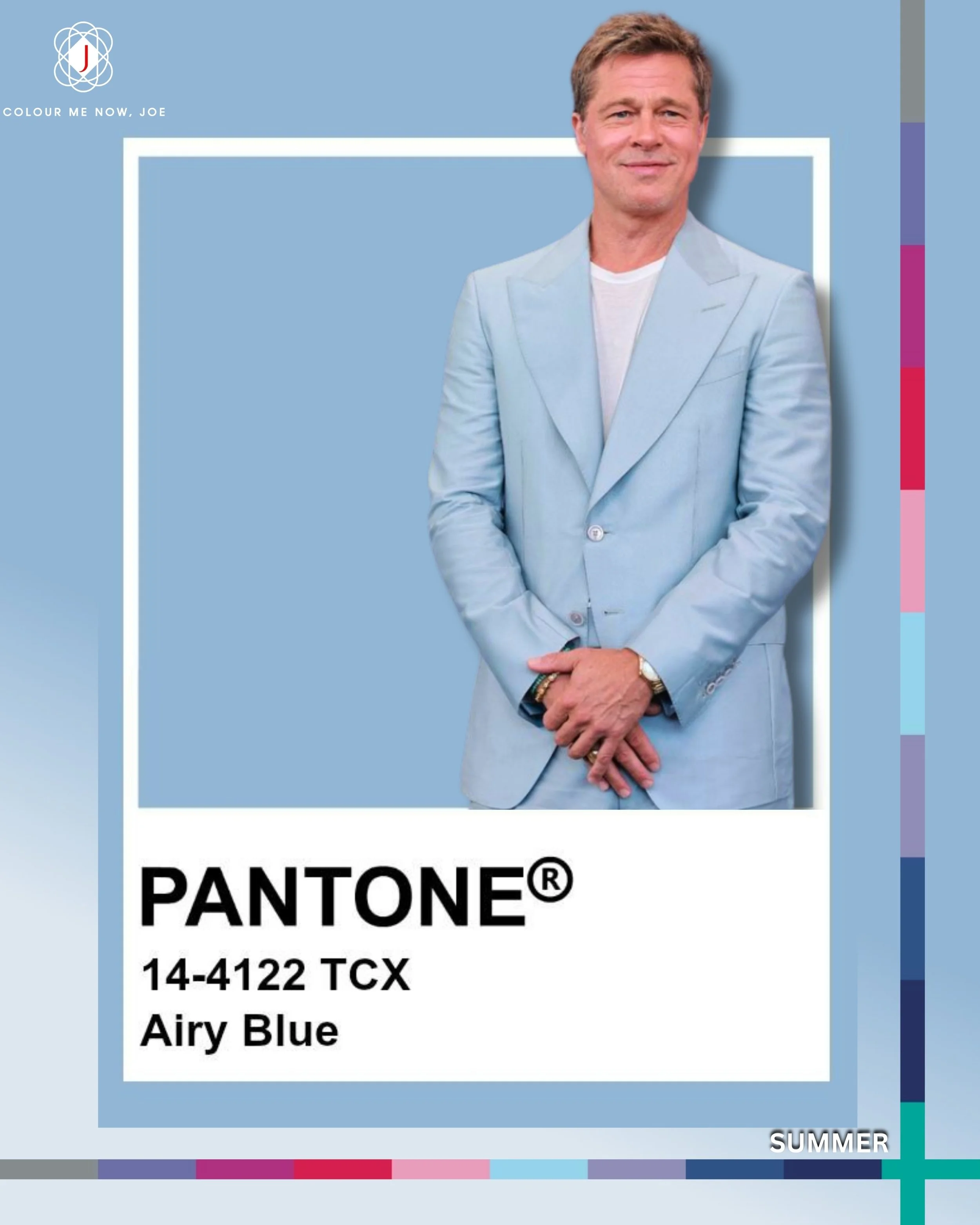 Airy Blue evokes a light, serene, and refreshing feel - much like a clear sky on a bright day. Its soft, pastel hue offering a gentle and optimistic aesthetic. 
Beautiful pairing with soft and sophisticated colours, such as powder pink or light grey