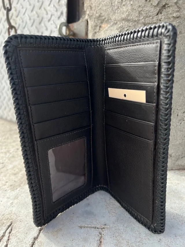 Hand Laced Leather Roper (Long) Wallet — Martinez Custom Leather
