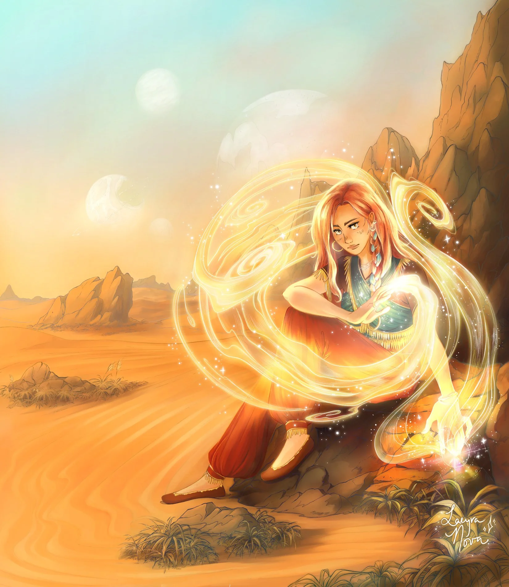 A digital illustration of comic
