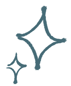 Two hand drawn star shapes