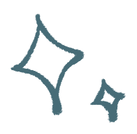 Two hand drawn star shapes