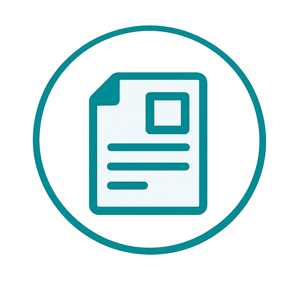 Document icon representing Step 2 in our therapy process: completing intake forms for counselling in Alberta.