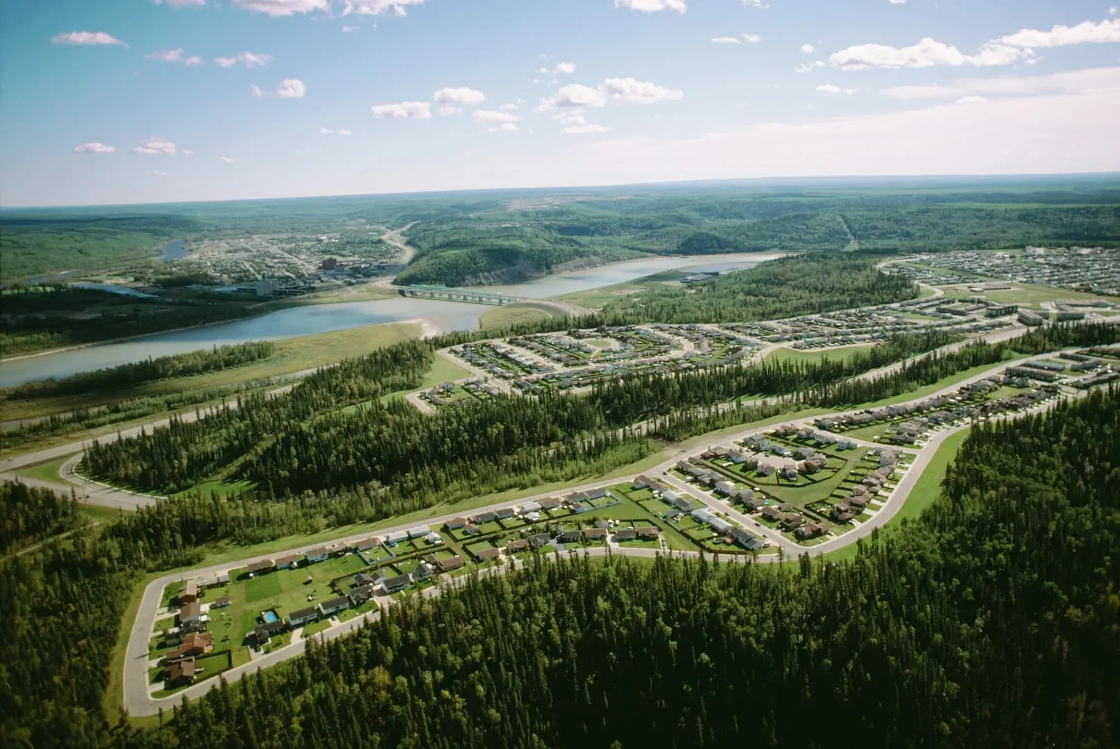 Fort McMurray city view representing online counselling services available in Fort McMurray, Alberta.