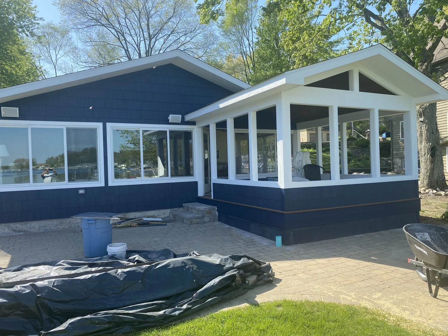 Outdoor home addition built by RA Builders
