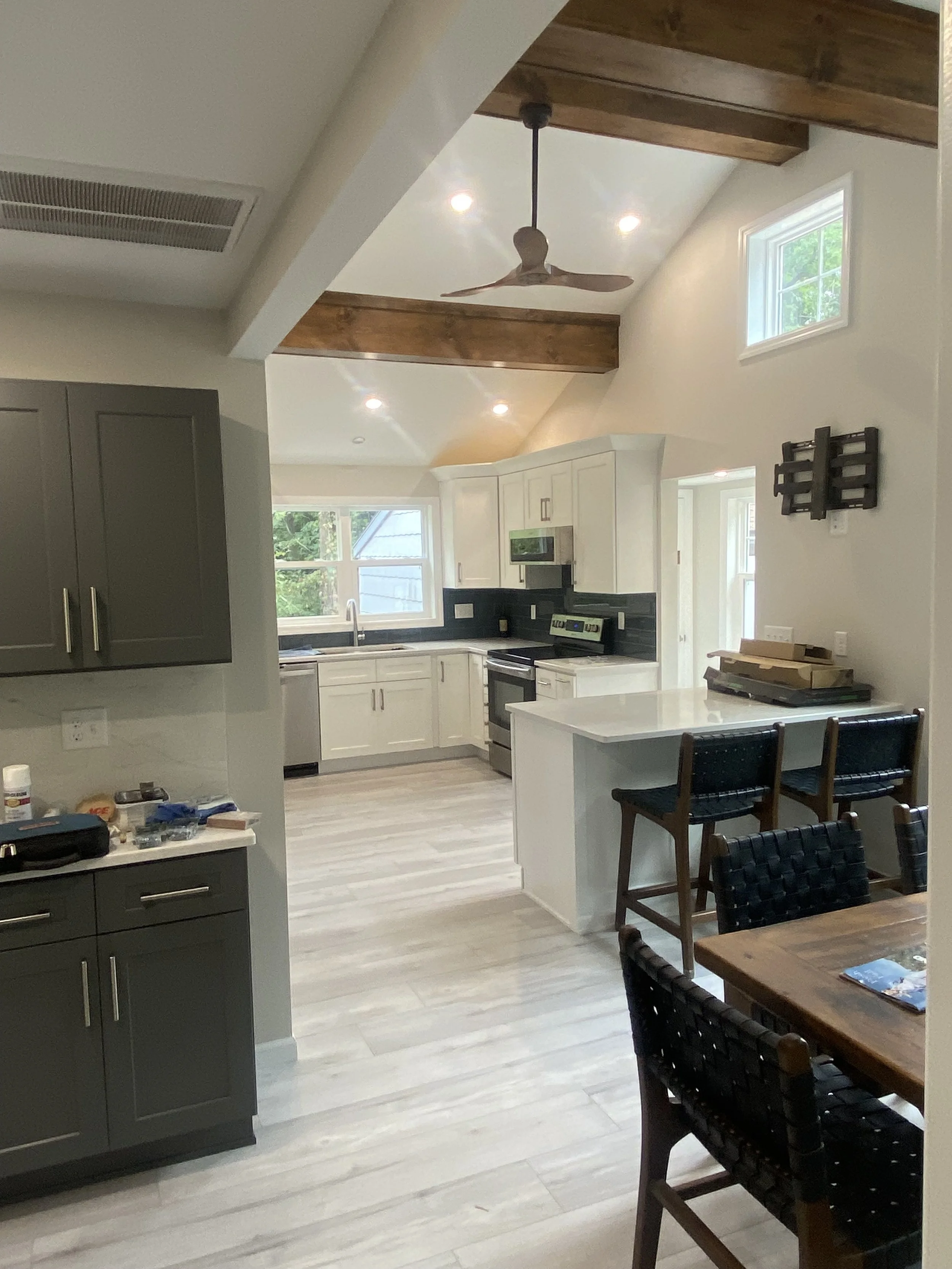 Completed Southwest Michigan kitchen and floorplan remodeling project by RA Builders