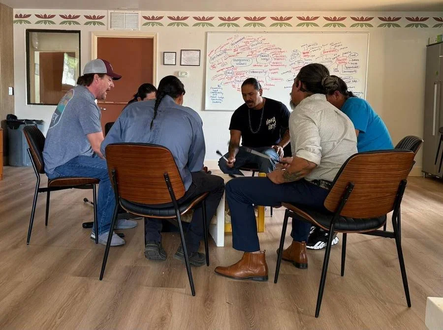 A talking circle at Thundermaker