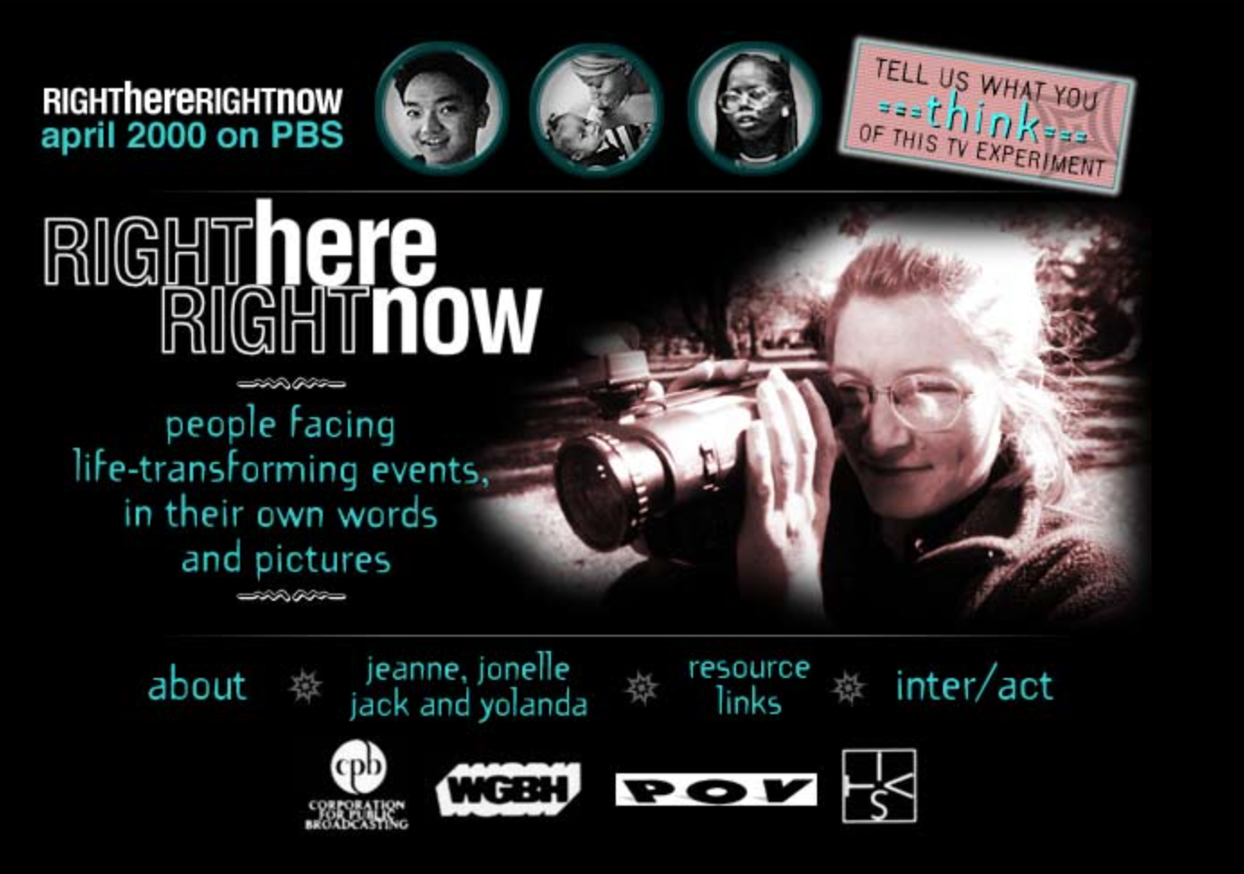 Right Here, Right Now web site for American Documentary and PBS