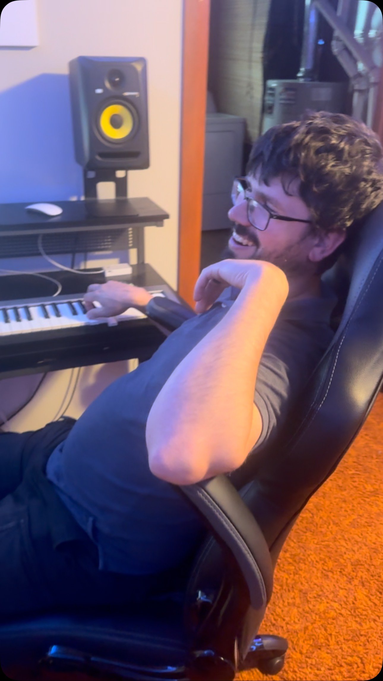 Another track done! This might be the most mellow recording session we’ve ever had. No screaming guitars, no existential crises… just ambient, floating melodies with enough chill vibes to make a sloth look hyper. π¦₯
This is the last tra