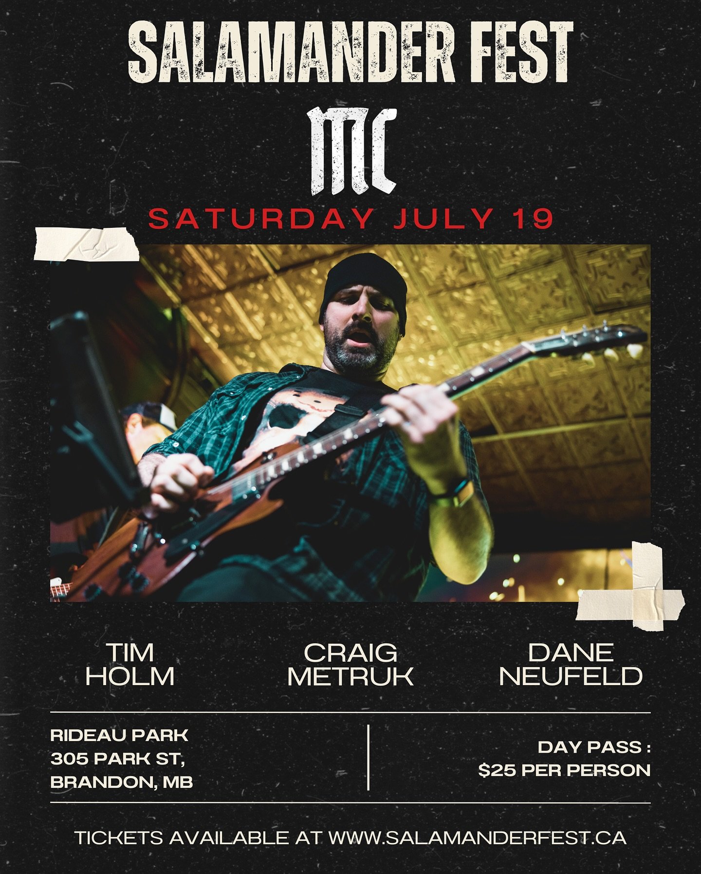 π₯ We’re back at Salamander Fest this Saturday at 7:15 PM and we couldn’t be more fired up! π₯
This one’s extra special… it’ll be our last show with Dane Neufeld on guitar. Dane’s been a beast on stage and in the