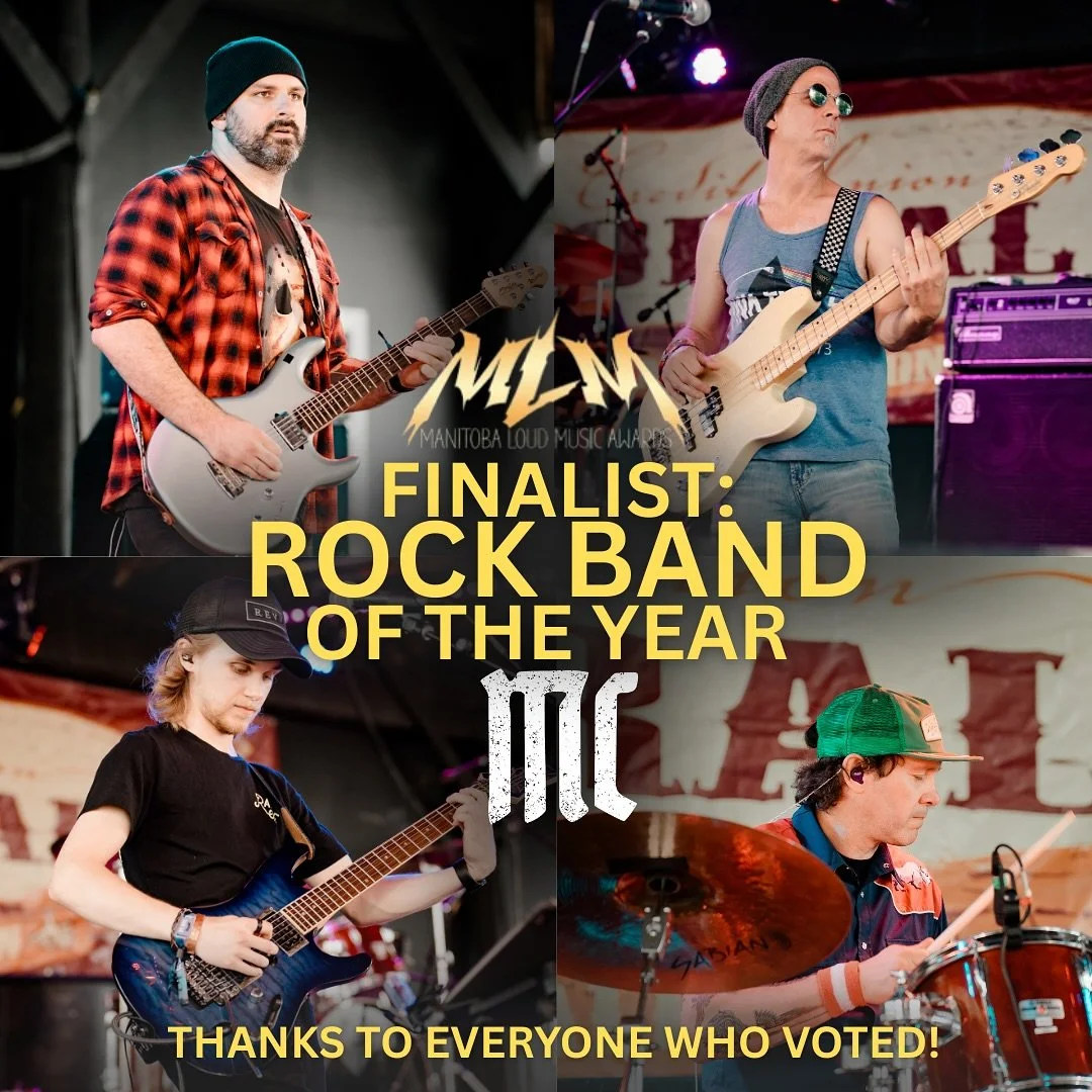 We are so grateful to be a finalist for Rock Band of the Year at this year’s Manitoba Loud Music Awards! π€πΈ
We wanna send out a massive thank you to everyone who voted! Your support means everything to us. π
Can’t wait for it all to