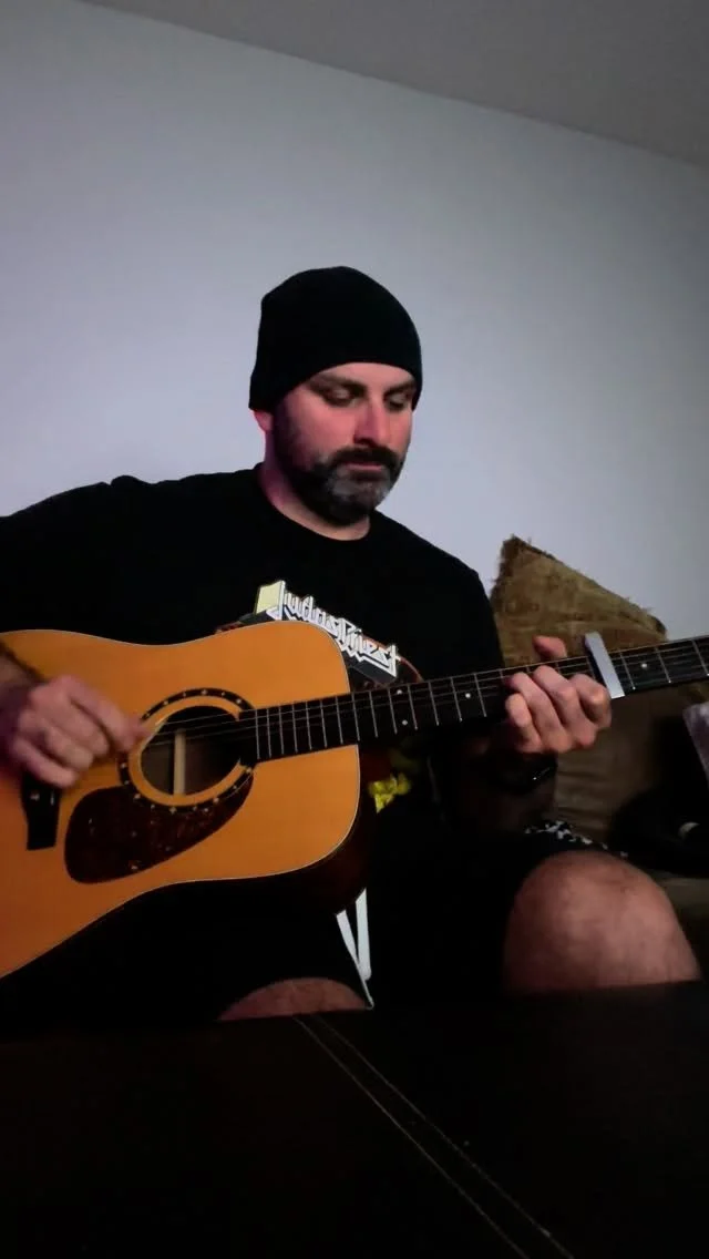 Mellow vibes and acoustic ditties while wearing a Screaming For Vengeance Judas Priest t shirt. π
#acoustic #jammin #manitobamusic