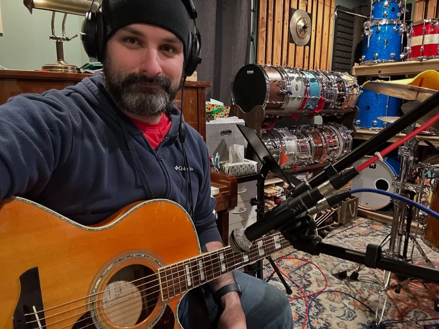 Nothing like settling into an acoustic session and rewiring a few songs from the inside out. 

Tracked three tunes today&hellip; one from Ghost Rising, one from Let&rsquo;s Go Downtown and a brand new one from the upcoming album, all rebuilt as full-