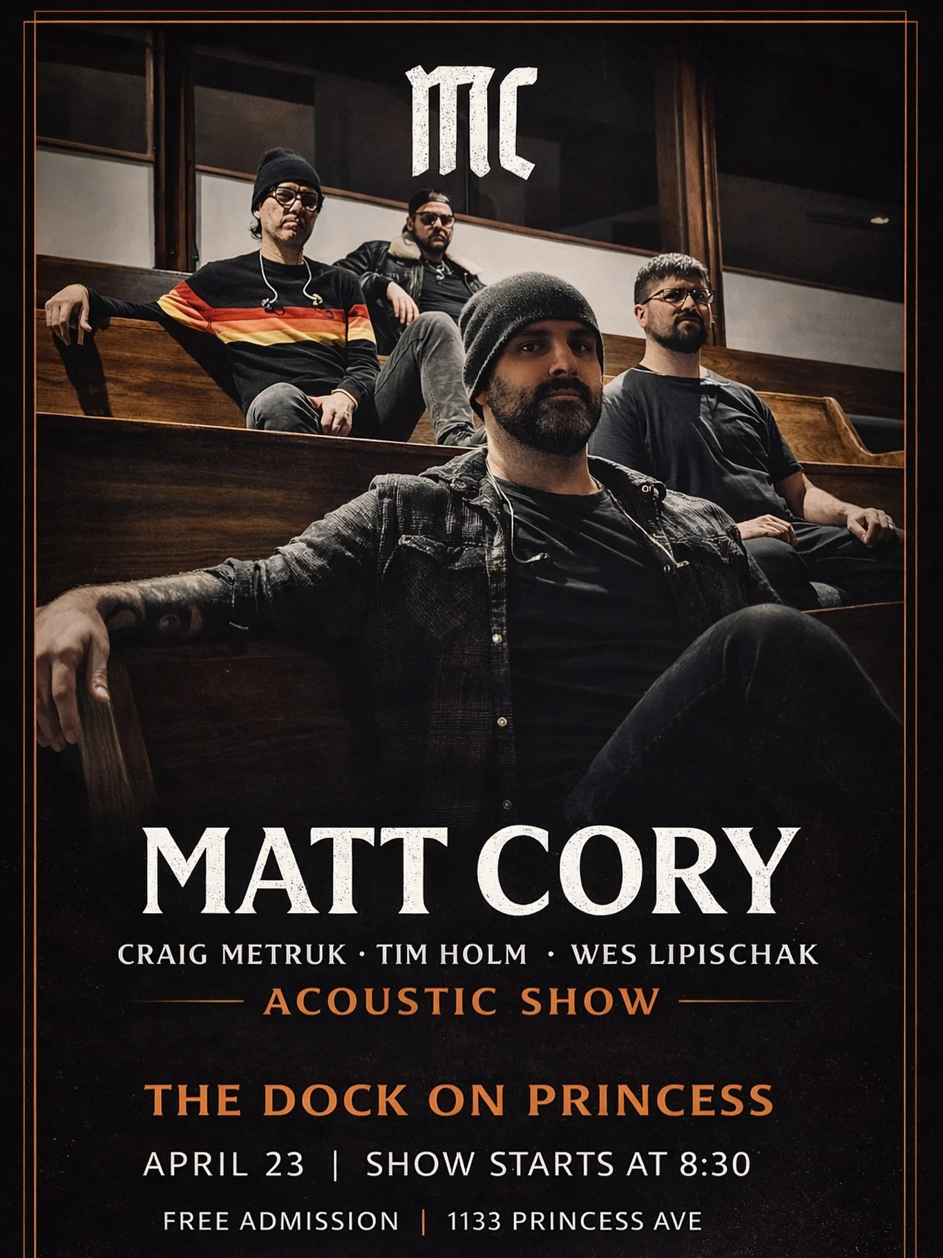 We&rsquo;re bringing the acoustic vibes back to @thedockonprincess on Thursday, April 23! This one&rsquo;s a special one&hellip; we&rsquo;ve got the new band! 🙌

We&rsquo;re fired up for this night. It&rsquo;s gonna be chill, nice and loose and a wh