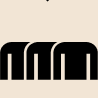 Geometric drawing of an outline square with sections divided by vertical, horizontal, and half circle lines.