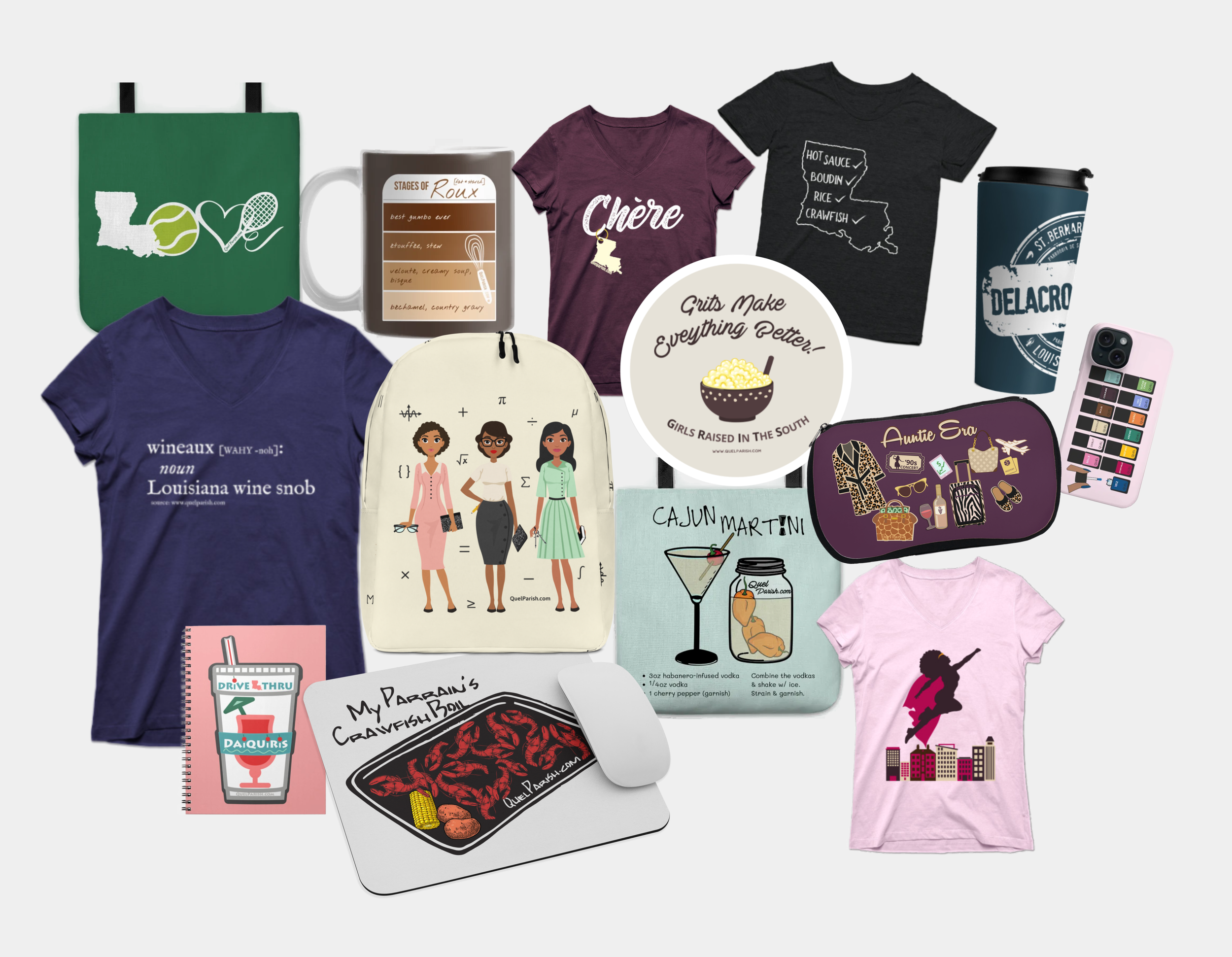 Quel Parish Original designs Southern culture Louisiana Pride