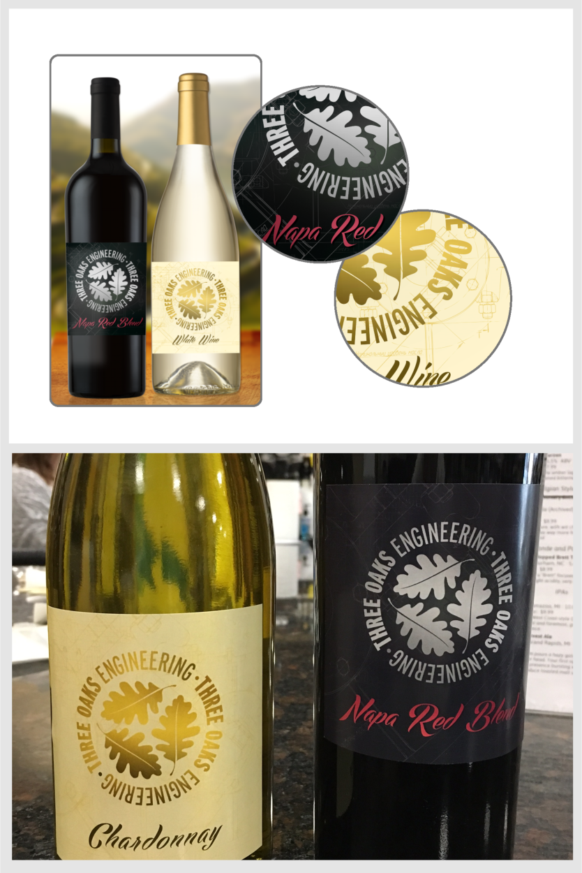 Private Custom Wine Labels Holiday Customer Client Gifts Quel Parish Freelance
