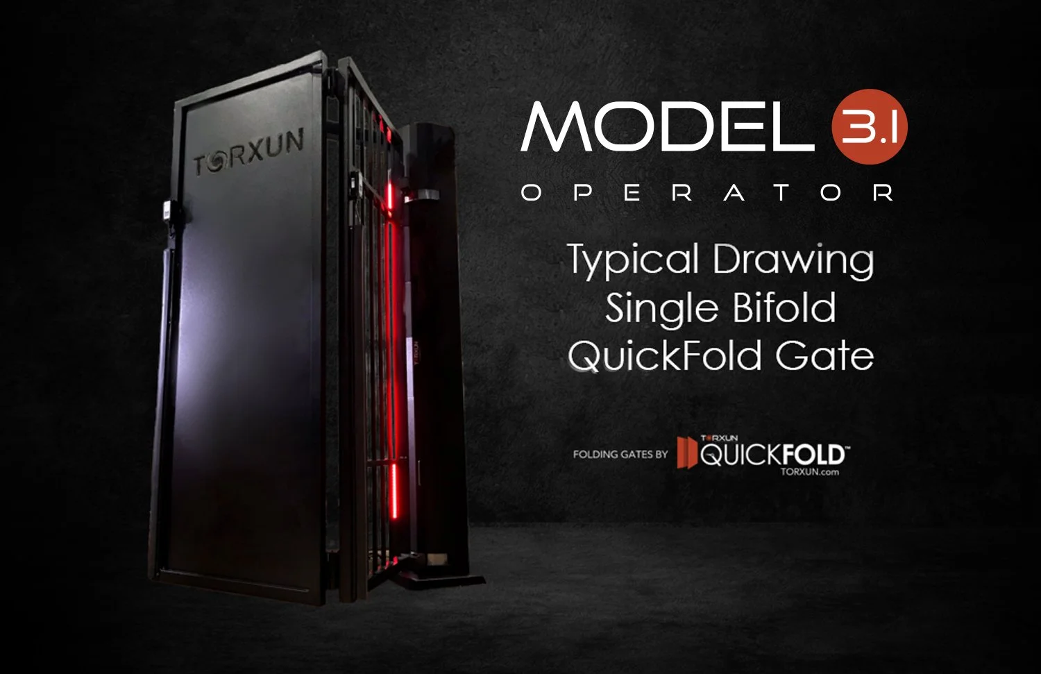 Typical Drawing Single Operator QuickFold Gate with FlexGuide