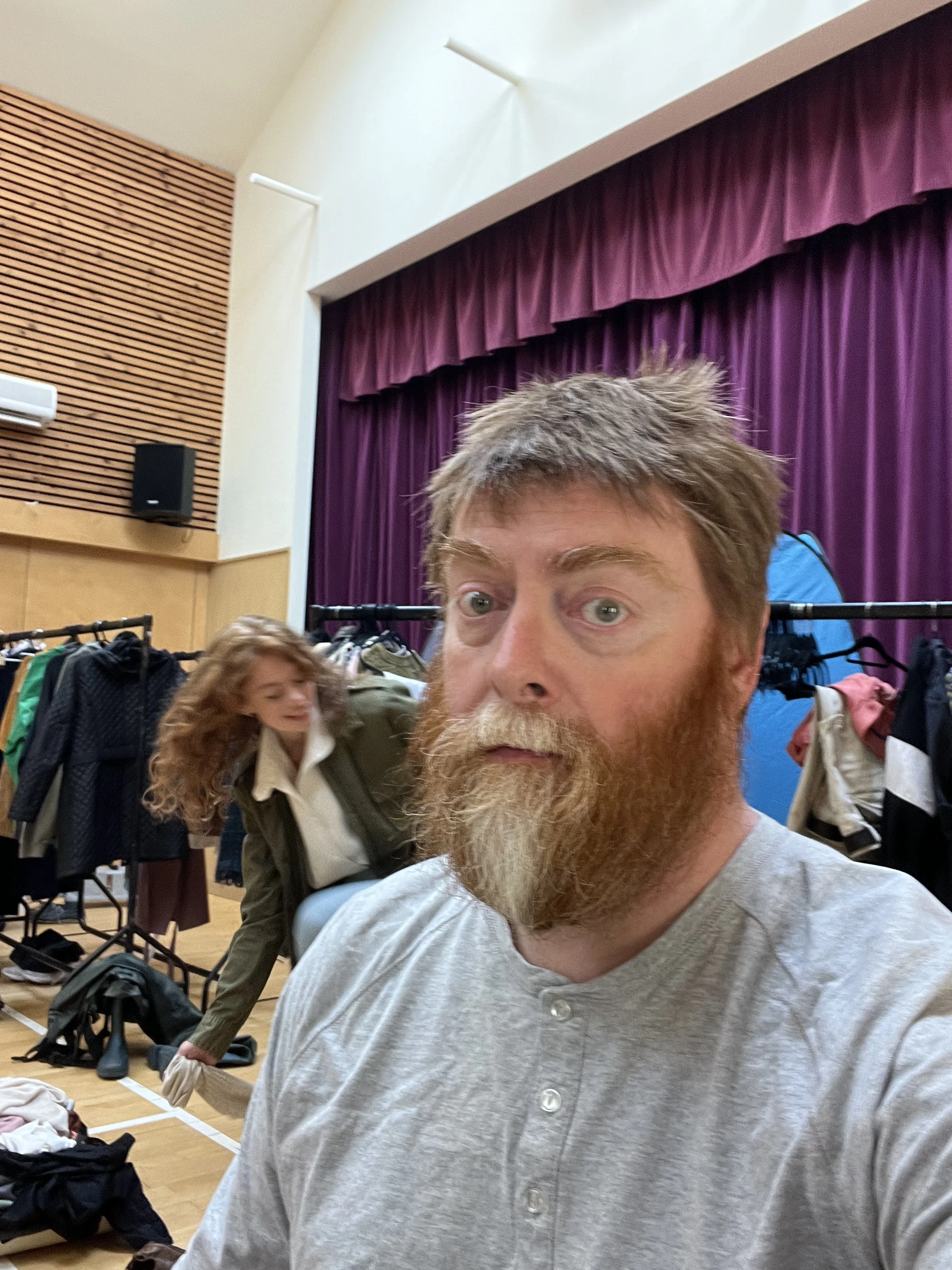 Day 1. This was the make up test for the wig and short beard. The wig got trimmed/replaced, the beard worked fine