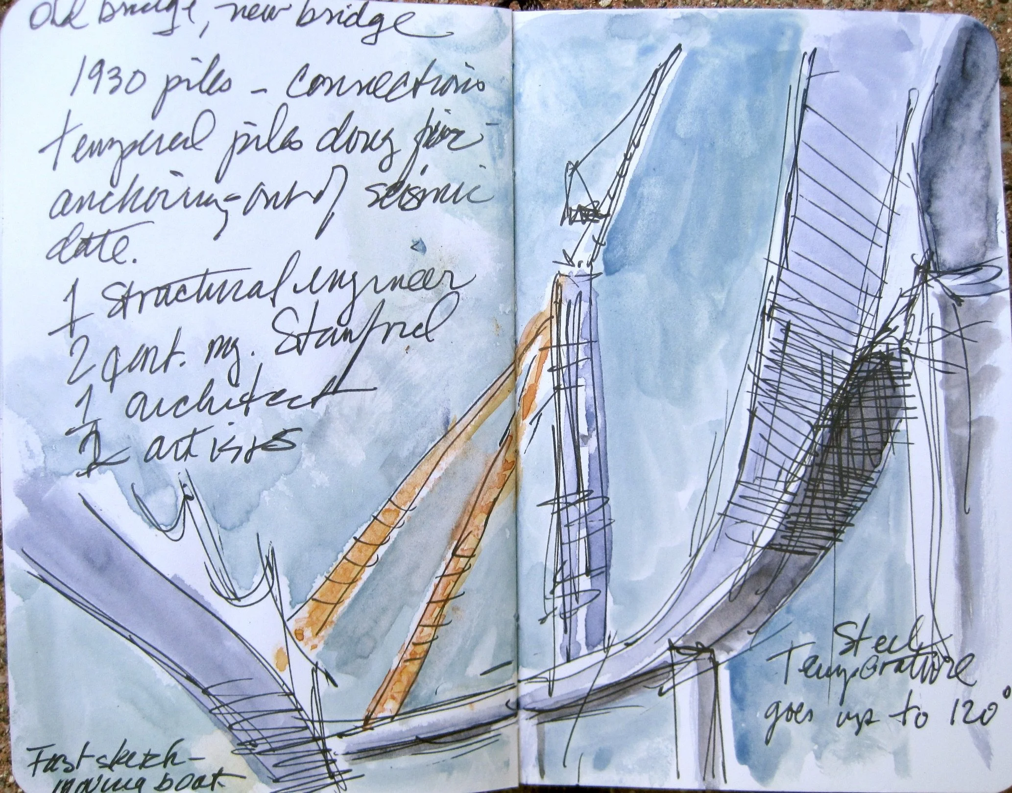 July 2011: fast sketch from the CalTrans boat