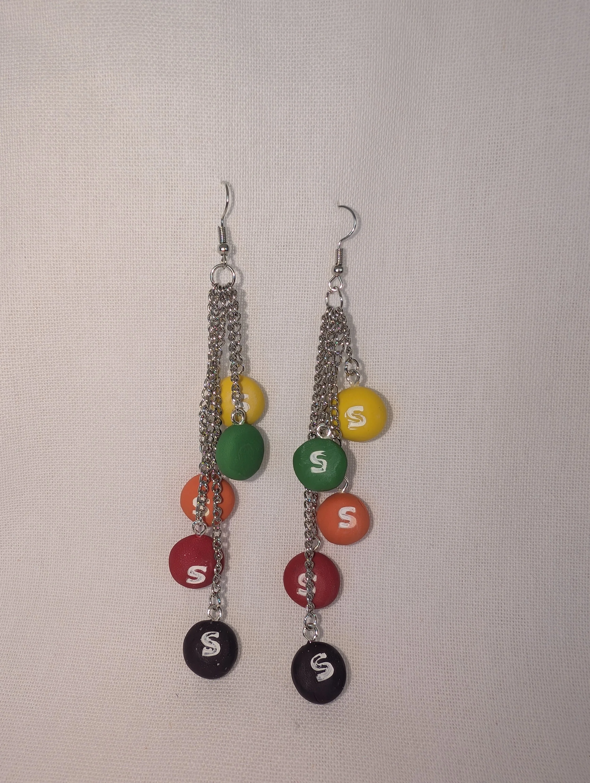 Vibrant Handmade Skittle Earrings