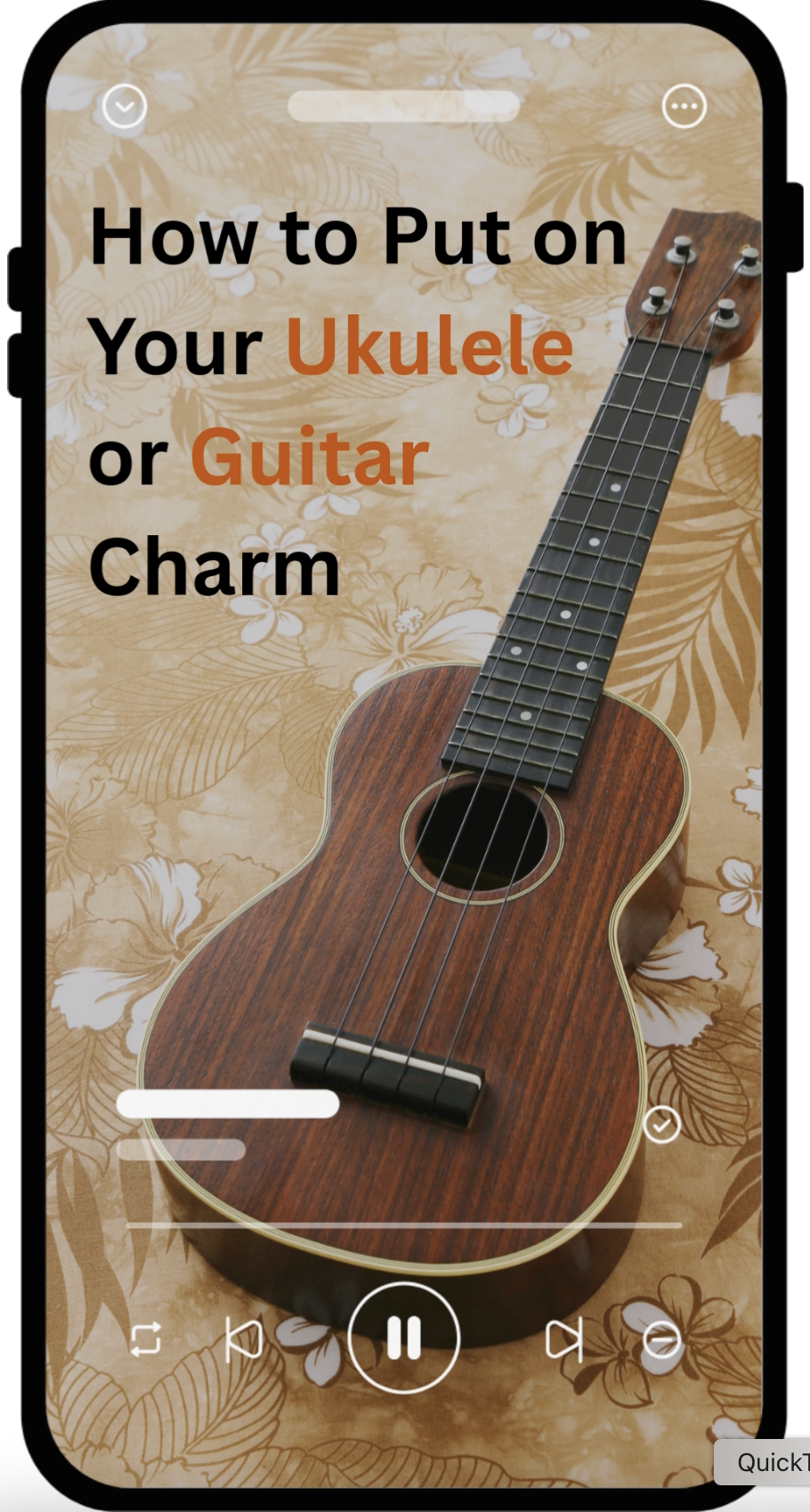 How to Put on Your Ukulele or Guitar Charm