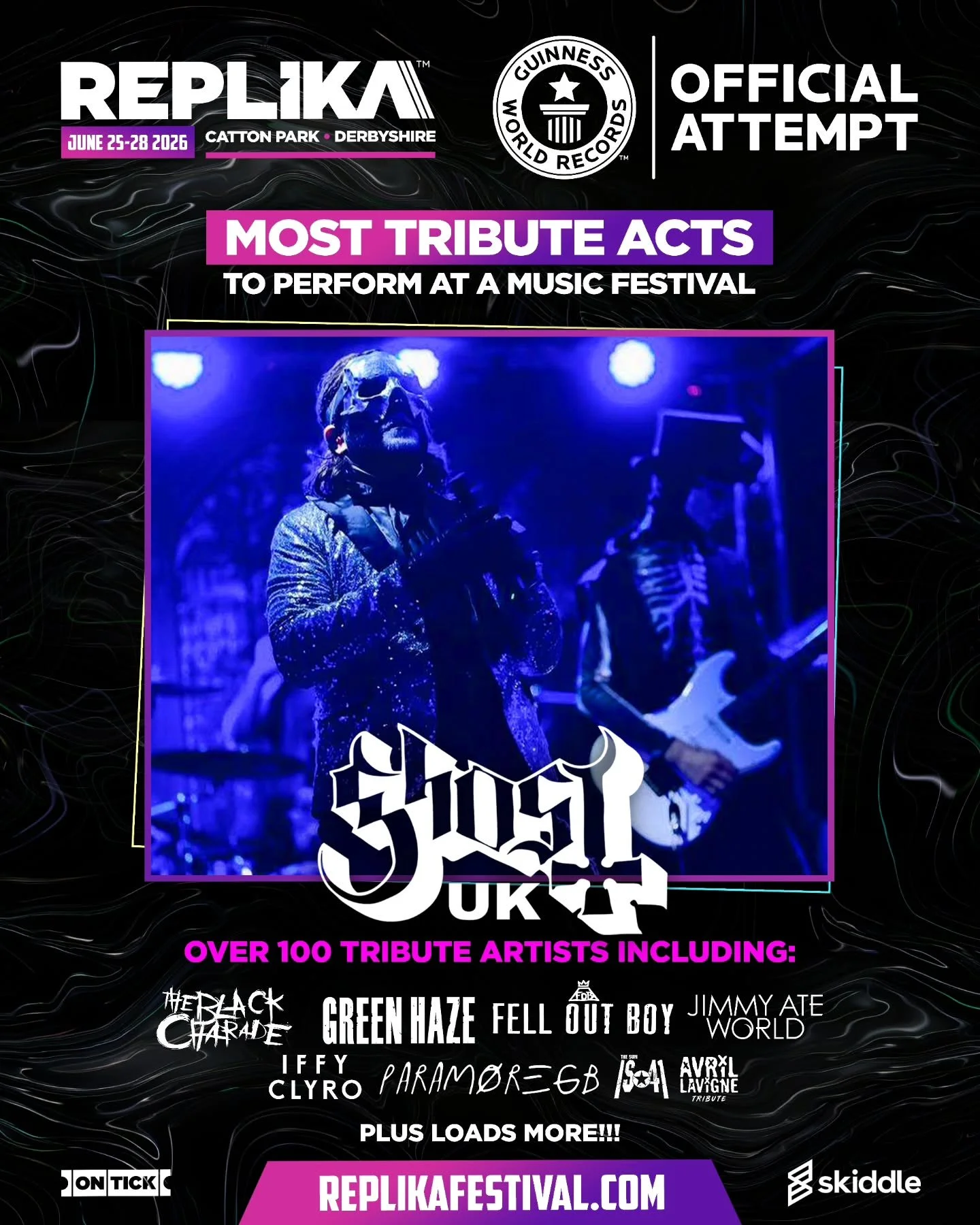 [MESSAGE FROM THE UK CLERGY🇬🇧]

🔥 WE&rsquo;RE MAKING HISTORY 🔥
GhostUK are officially registered to perform at Replika Festival,  and this isn&rsquo;t just any festival&hellip;

Replika will be attempting to break the Guinness World Records title