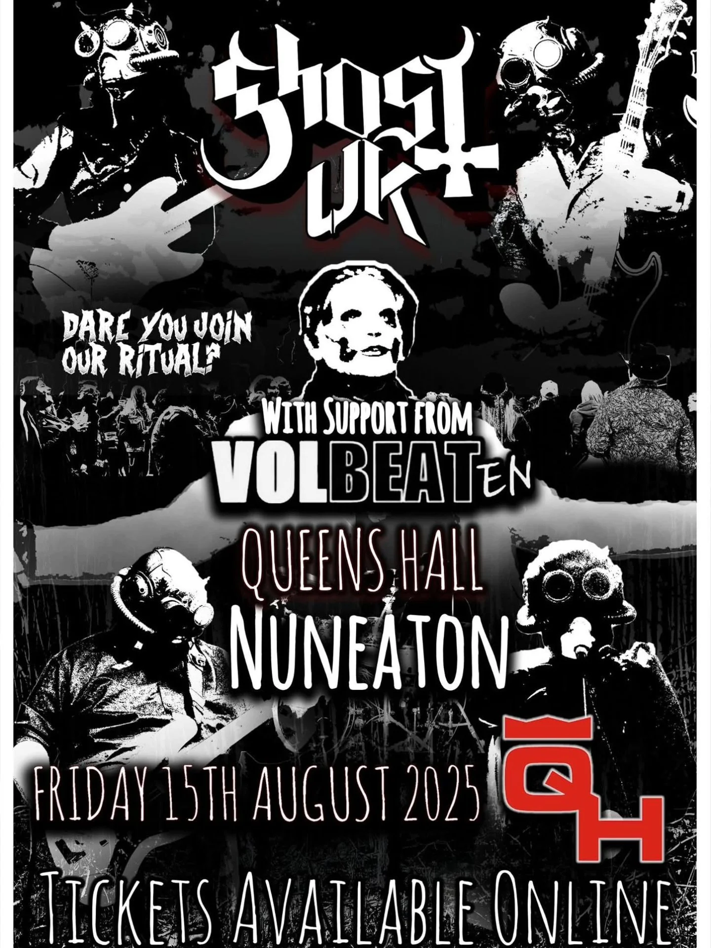 [MESSAGE FROM THE UK CLERGY🇬🇧]

We wish to remind you of an upcoming Ritual. On August 15th, GhostUK make their long awaited return to Queens Hall , Nuneaton for an incredible evening of devilry and debauchery!

Furthermore, they are joined by the 
