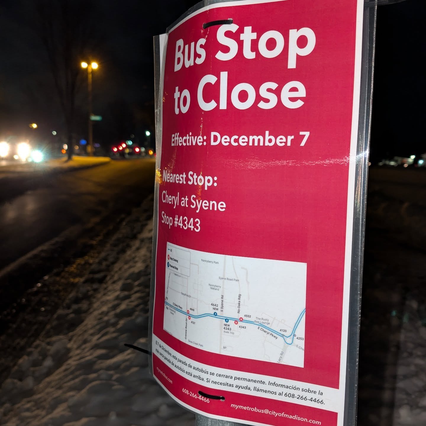 .@mymetrobus Service Updates:

Several Metro Transit routes will see service changes effective December 7. Routes serving District 3 that will see changes include:

Routes B, G, H: The South Transfer Point in Madison is closing. Stops are relocating 