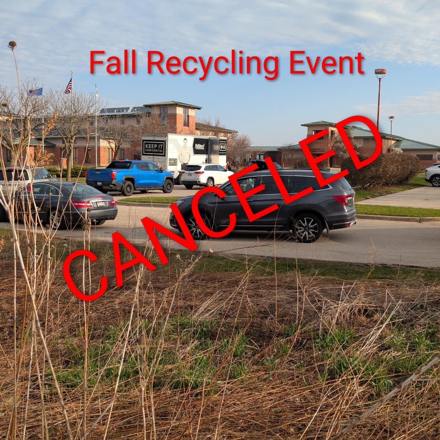 The Fall Electronics Recycling Event and Shredfest originally scheduled for Saturday has been CANCELED due to the rainy weather in the forecast.

#FitchburgWI
