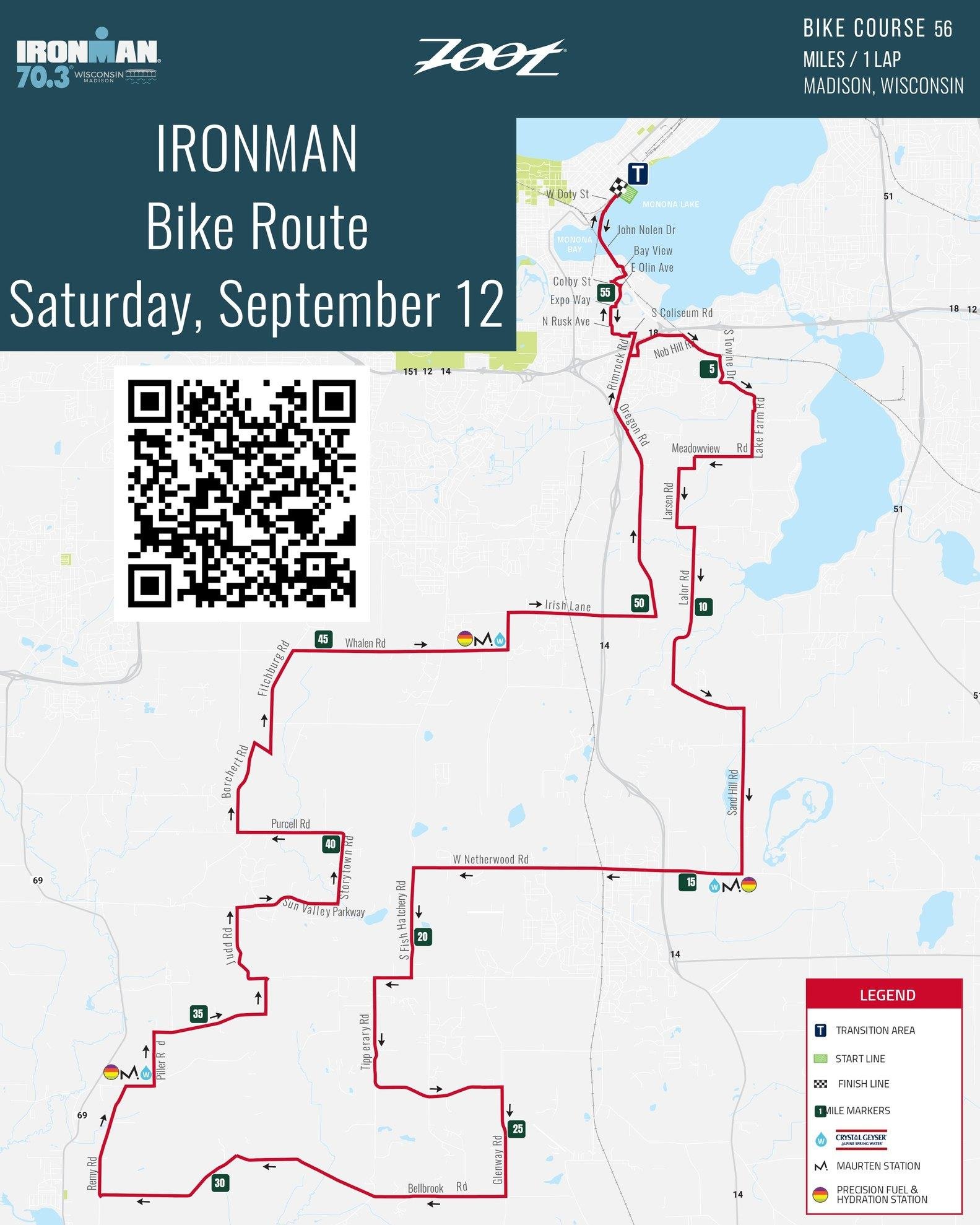 ⚠️ IRONMAN TRAFFIC ALERT ⚠️

It's that time of year again: IRONMAN returns to Dane County on September 12 and 13! Similar to last year, the bike portion of the event will run through Fitchburg. Please make sure to plan extra time to get around the ar