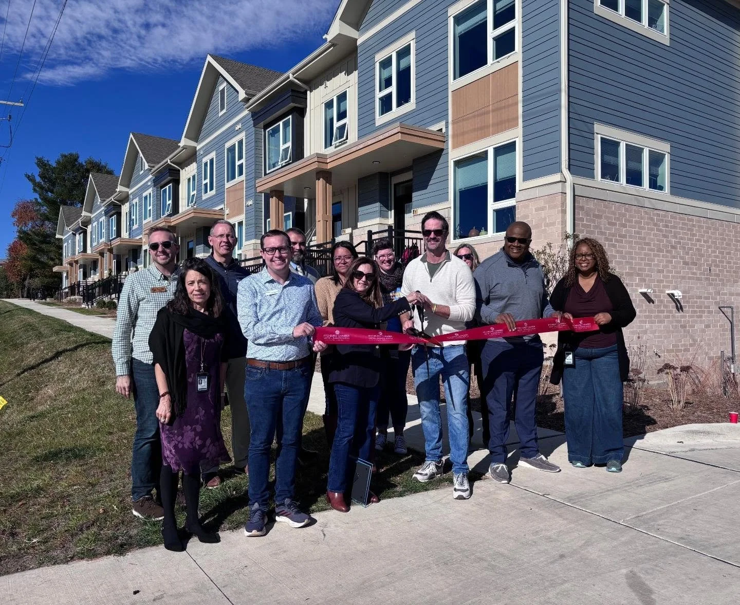 Today we officially cut the ribbon on the new 24-unit Uptown HIlls townhome community on Haight Farm Road. Each of these 3-bedroom units are being rented to people with incomes between 30%-80% of the community's median income -- and thanks to collabo